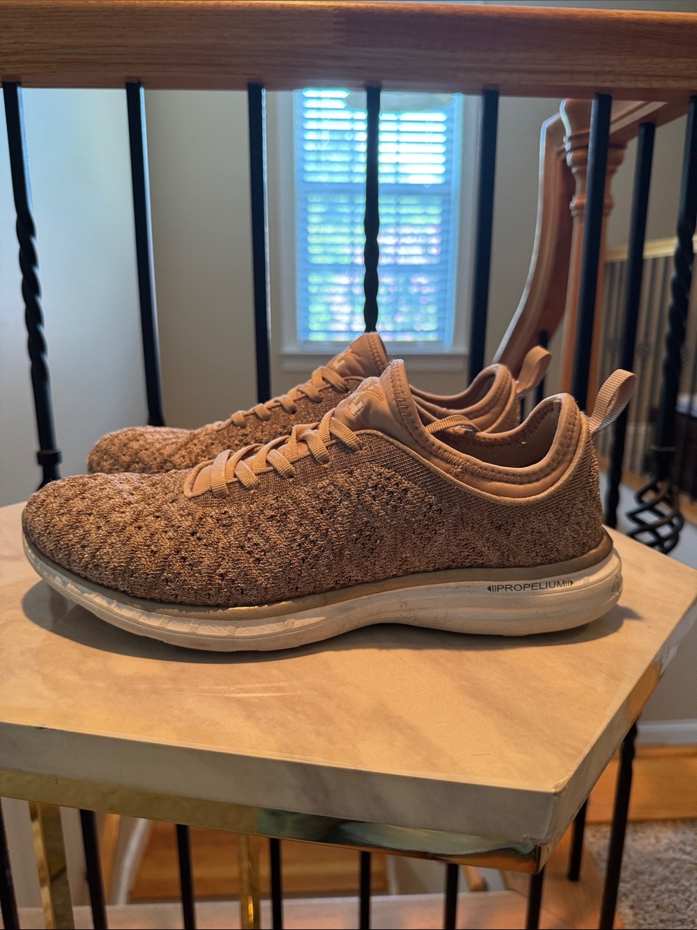 APL Womens Rose Gold Techloom Phantom Woven Sneaker 10